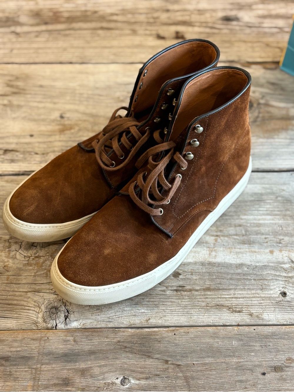 Men's Brown Suede High-Top Casual Boots